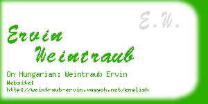 ervin weintraub business card